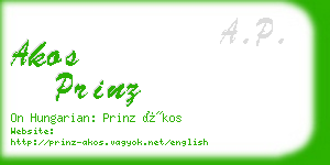 akos prinz business card